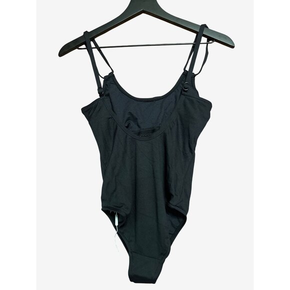 Seafolly Australia Black One-Piece Swimsuit US 6 UK 10 Double Strap Scoop Neck - Picture 4 of 8